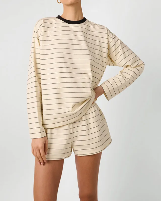 Long Sleeve Stripe Boxy Shirt sold by WeWoreWhat