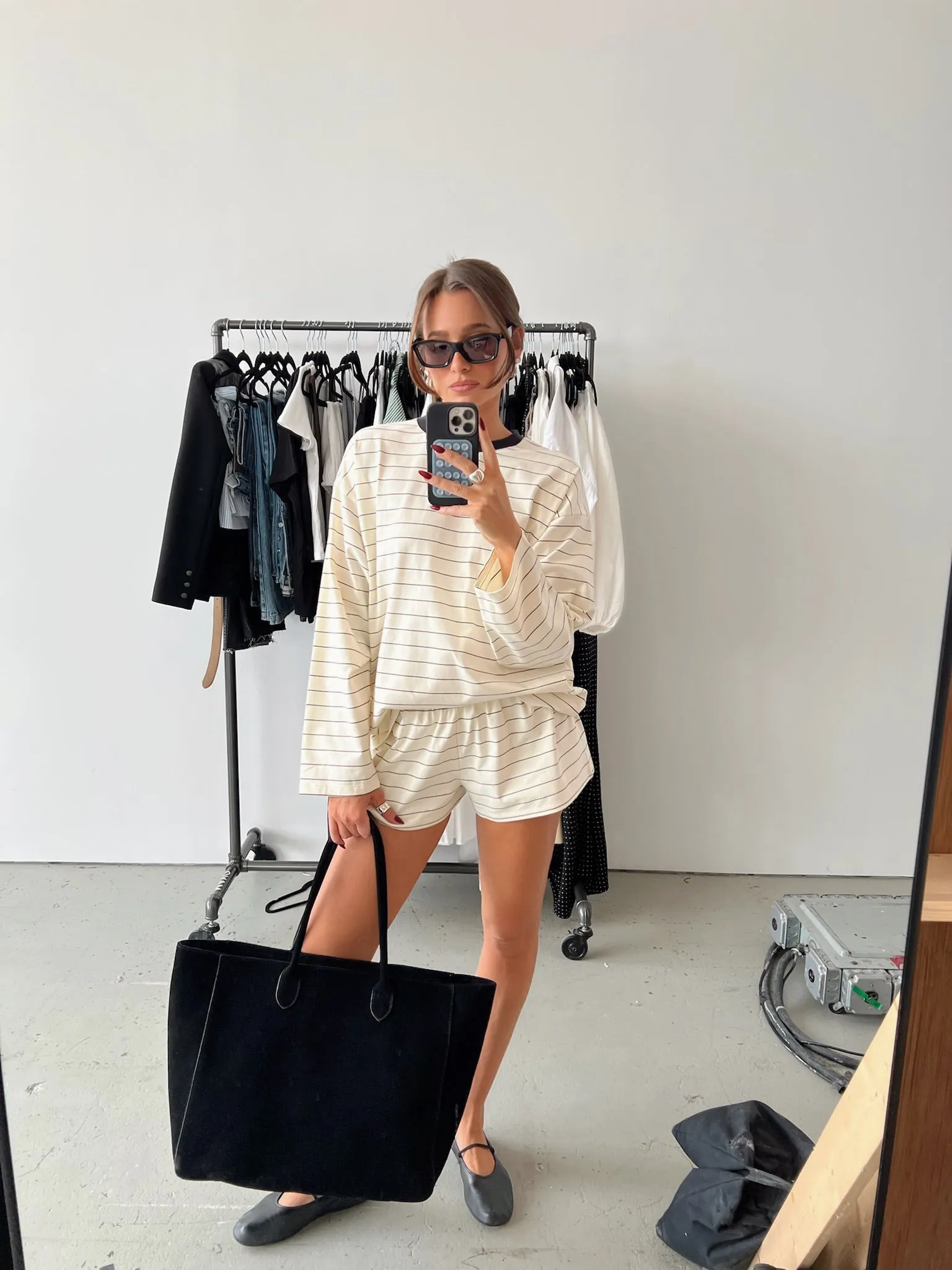 Long Sleeve Stripe Boxy Shirt sold by WeWoreWhat product image thumbnail 3