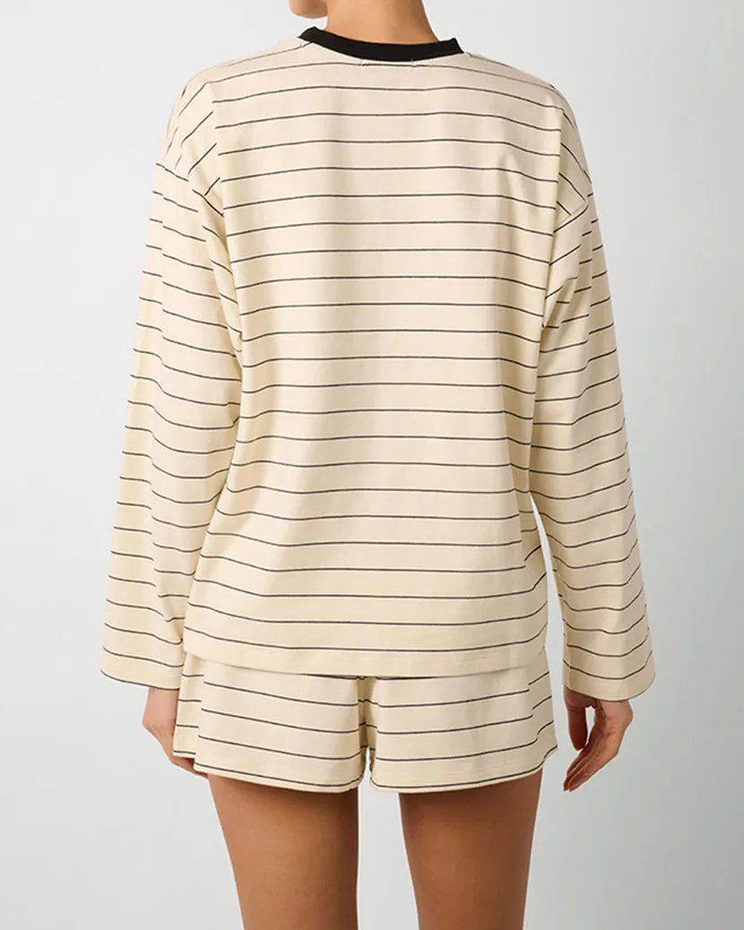 Long Sleeve Stripe Boxy Shirt sold by WeWoreWhat product image thumbnail 5
