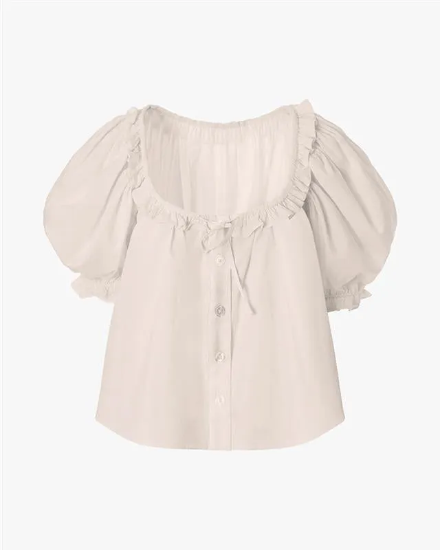 Puff Sleeve Button Up Top sold by WeWoreWhat product image thumbnail 2