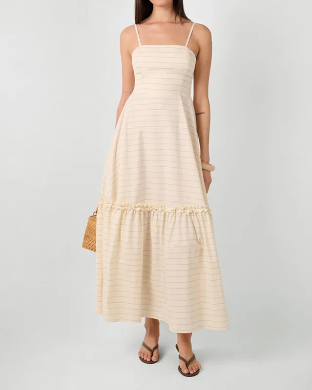 Ruffle Flare Midi Dress sold by WeWoreWhat