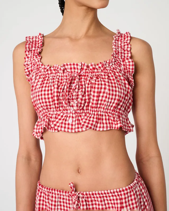 Ruffle Crop Top sold by WeWoreWhat