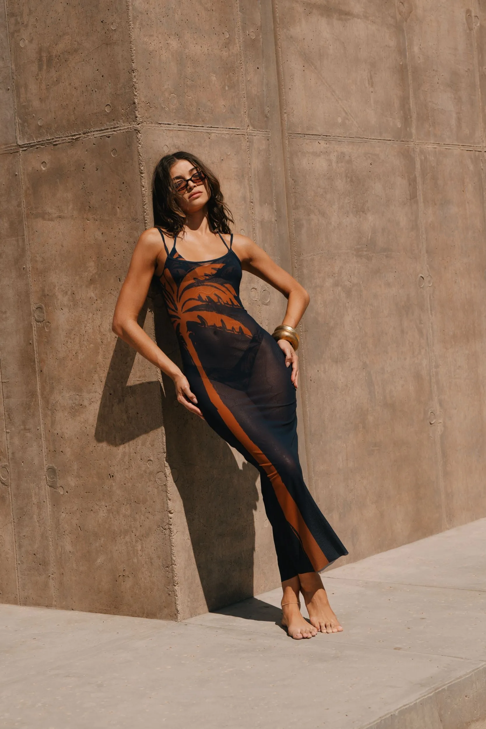 Mesh Scoop Maxi Slip Dress sold by WeWoreWhat product image thumbnail 3