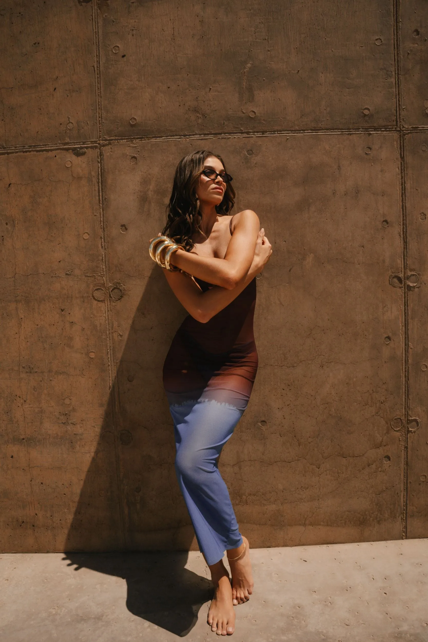 Mesh Scoop Maxi Slip Dress sold by WeWoreWhat product image thumbnail 3