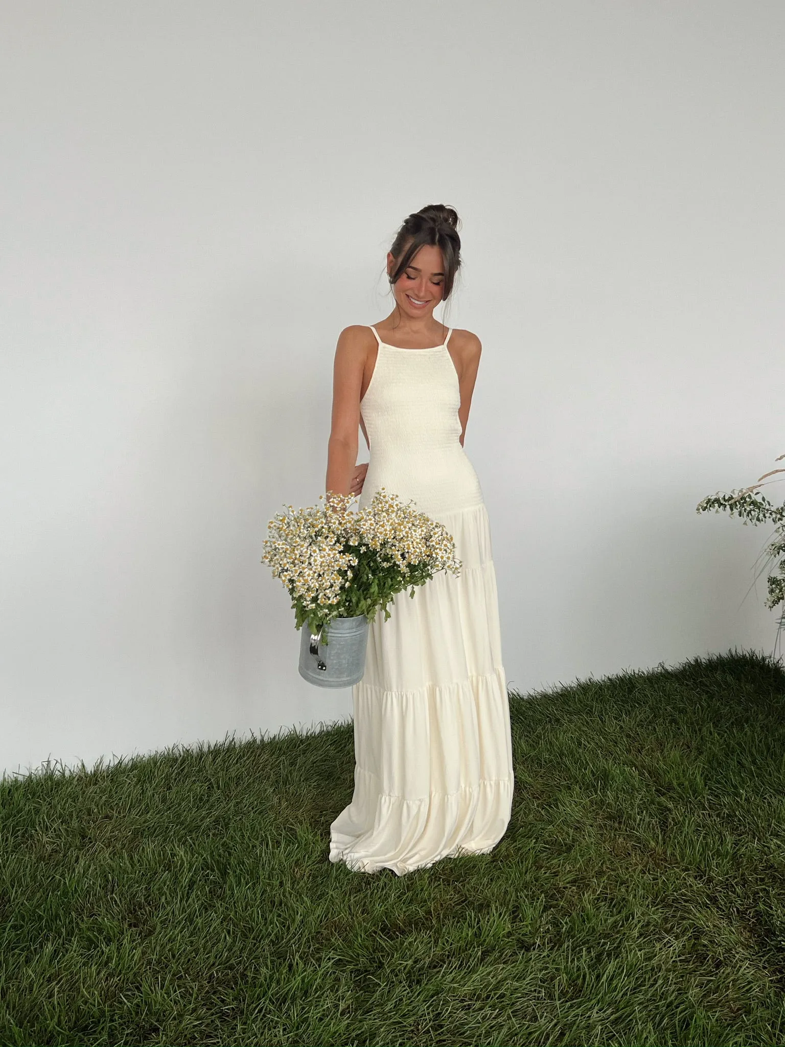 Smocked Drop Waist Maxi Dress sold by WeWoreWhat product image thumbnail 3