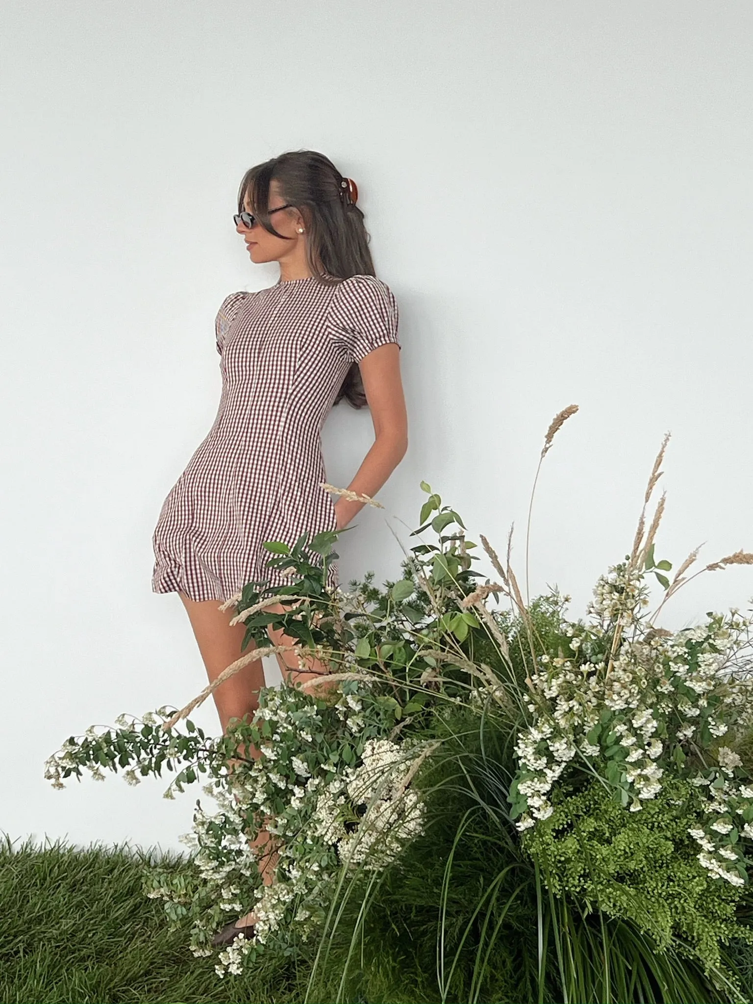 Puff Sleeve Peplum Mini Dress sold by WeWoreWhat product image thumbnail 3