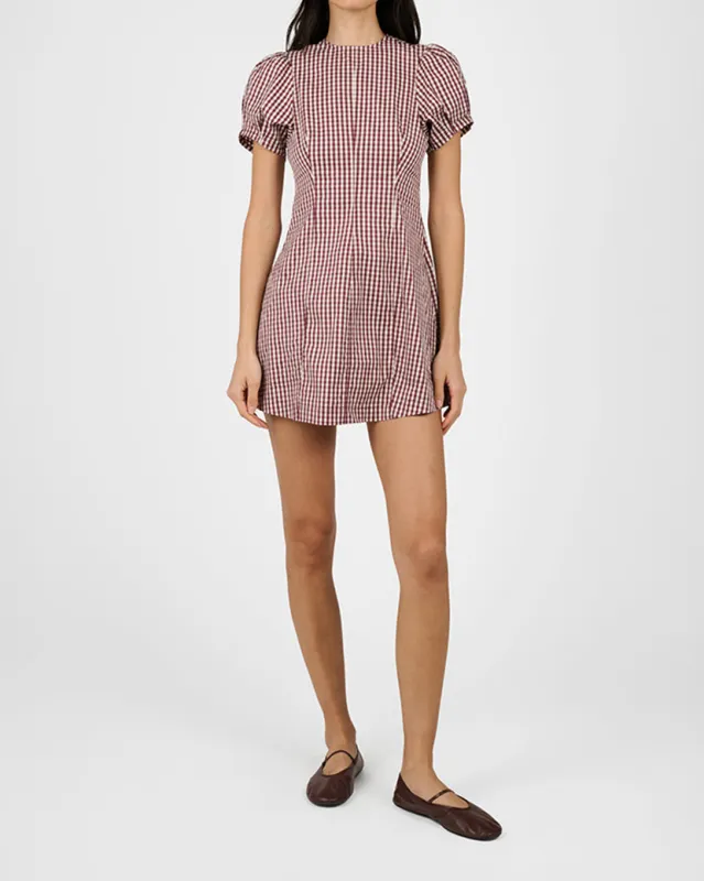 Puff Sleeve Peplum Mini Dress sold by WeWoreWhat