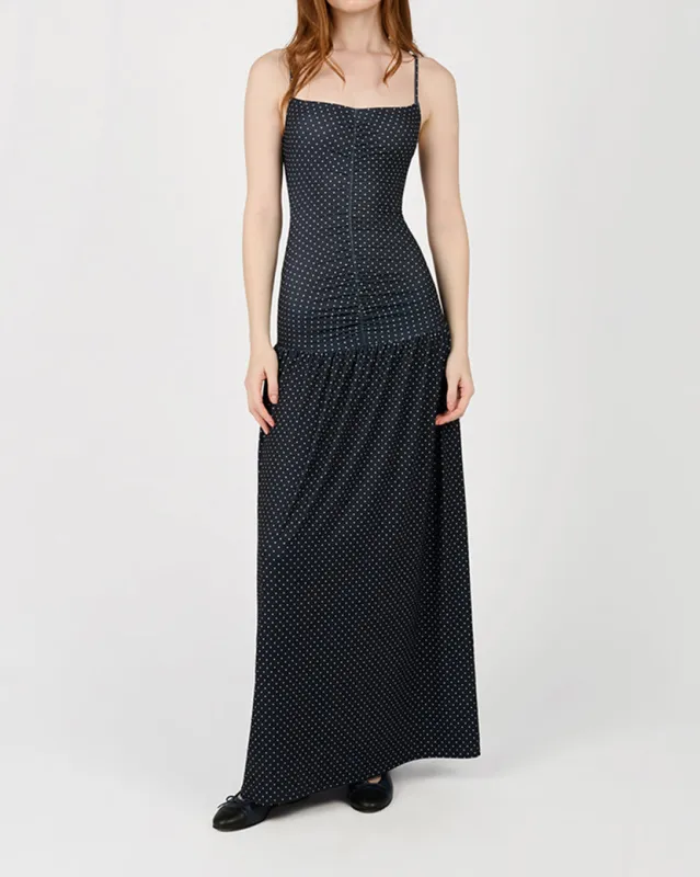 Ruched Front Scoop Maxi Dress sold by WeWoreWhat