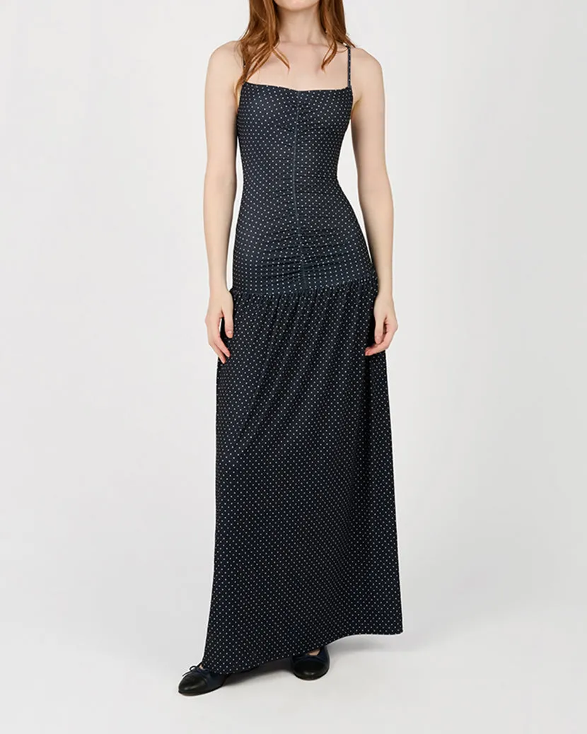 Ruched Front Scoop Maxi Dress sold by WeWoreWhat