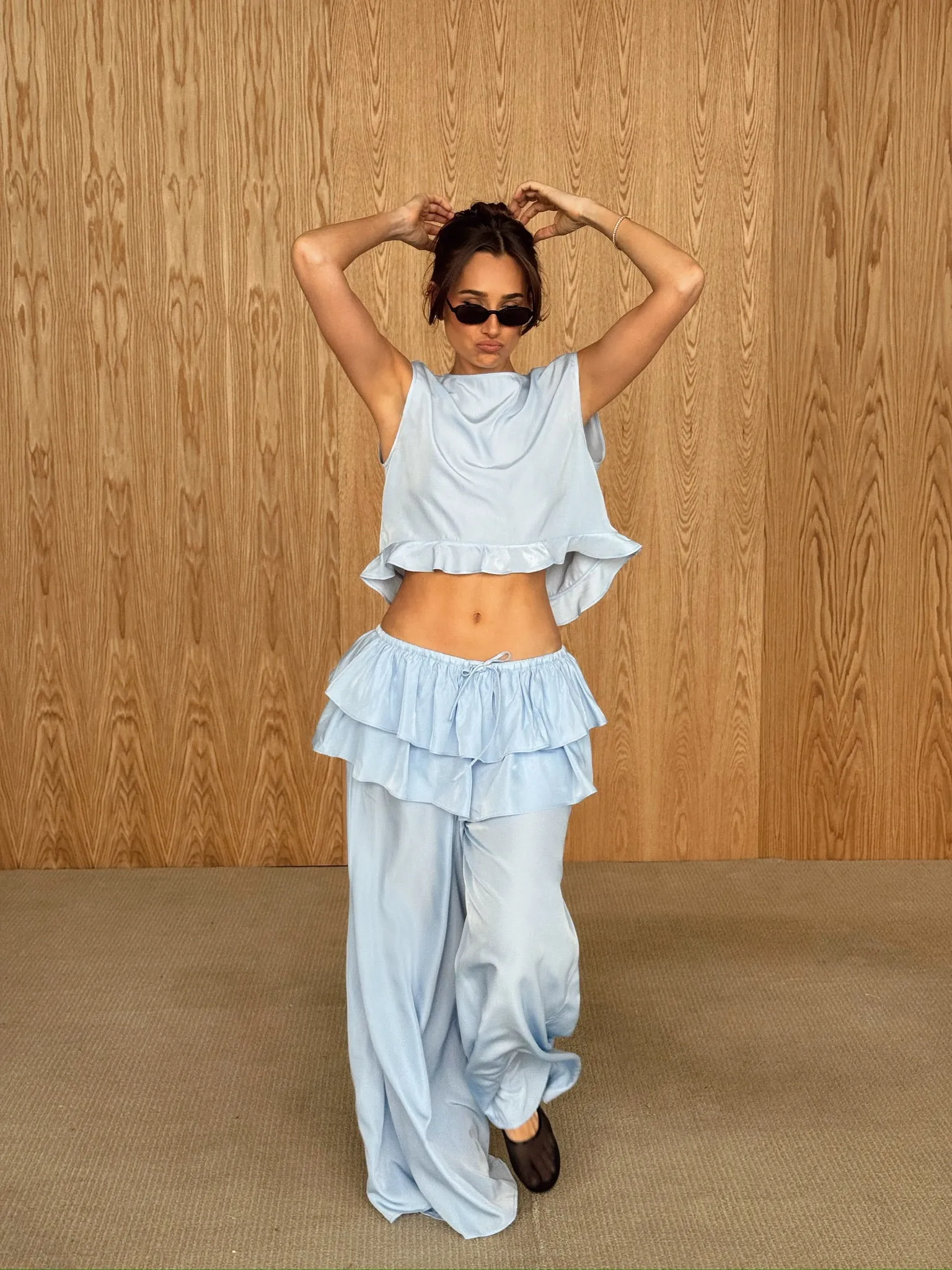 Boat Neck Ruffle Top sold by WeWoreWhat product image thumbnail 3