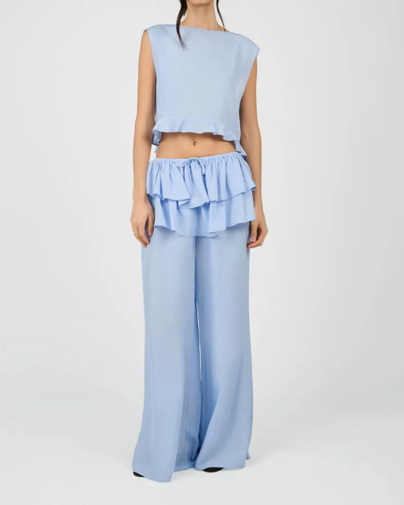 Boat Neck Ruffle Top sold by WeWoreWhat product image thumbnail 4