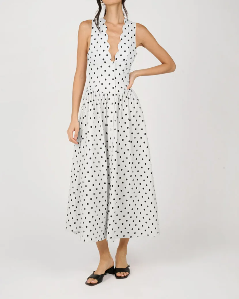 Button Front Scallop Dress sold by WeWoreWhat