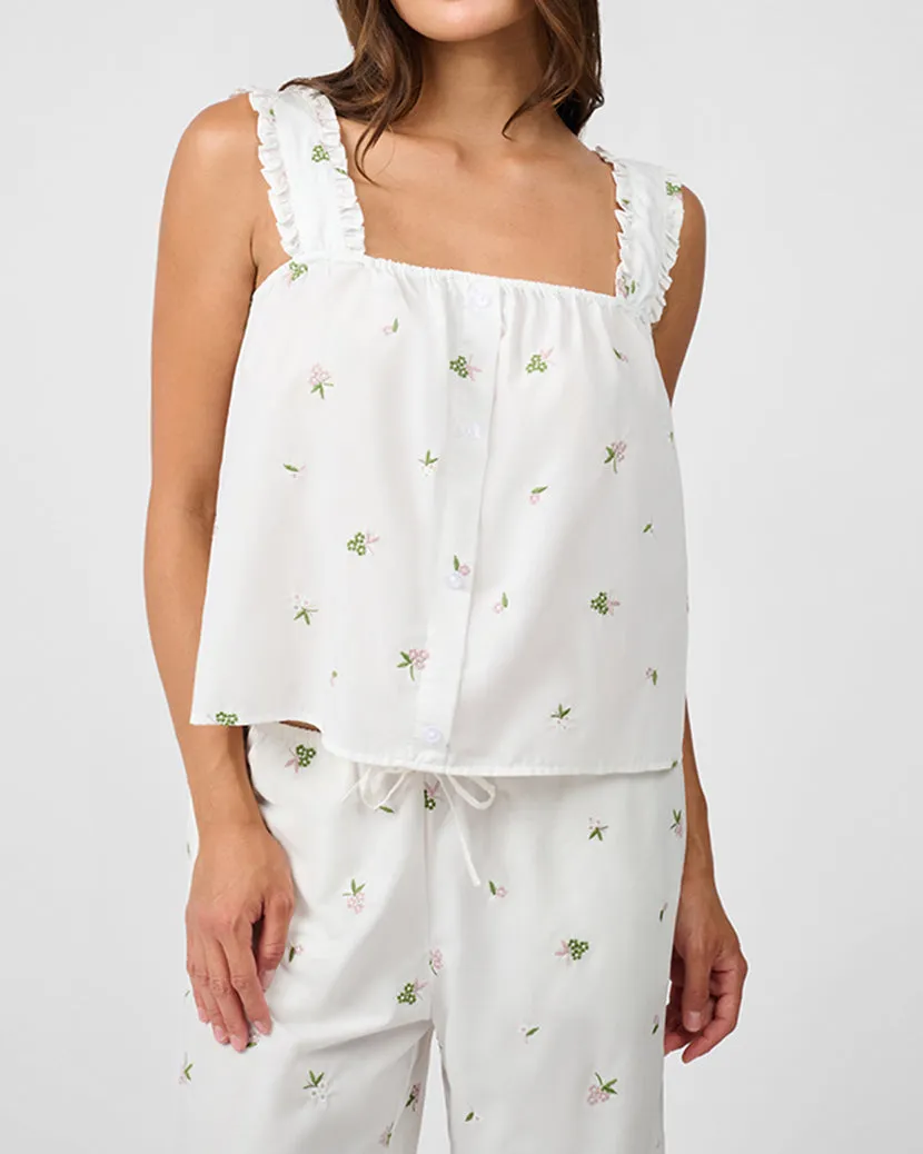 Ruffle Button Front Tank Top sold by WeWoreWhat