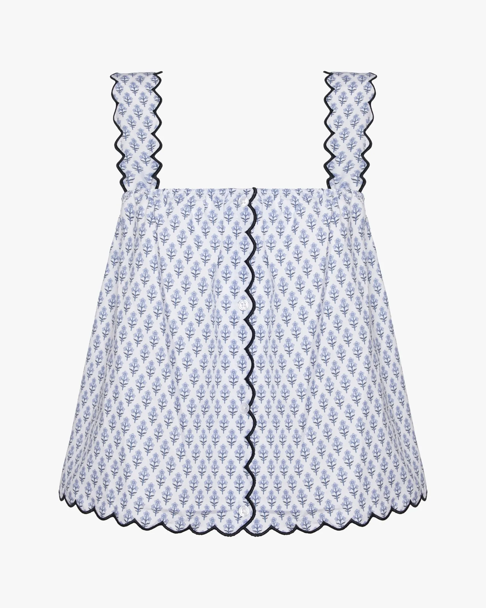 Scallop Button Front Tank Top sold by WeWoreWhat product image thumbnail 2