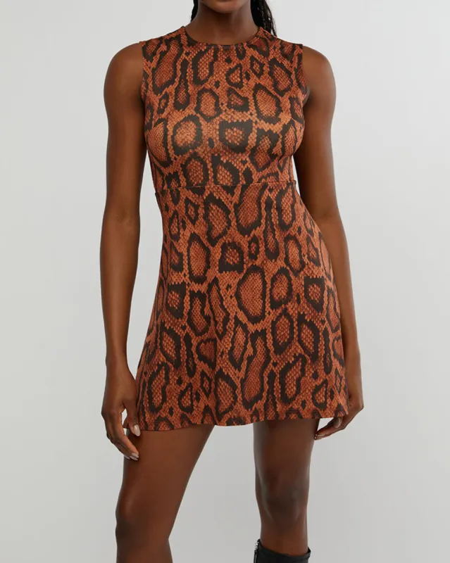 Muscle Tank Snake Print Mini Dress made by WeWoreWhat