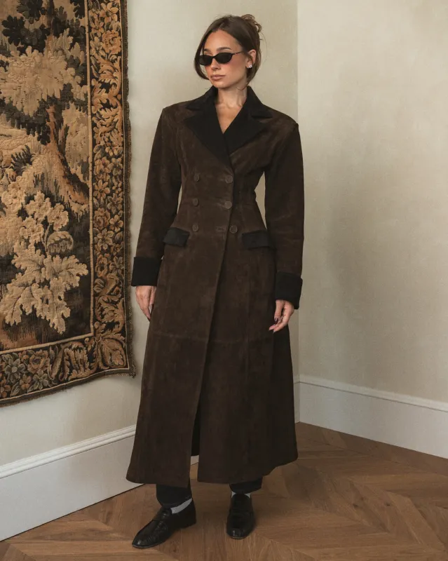 Premium Double Breasted Suede Coat sold by WeWoreWhat
