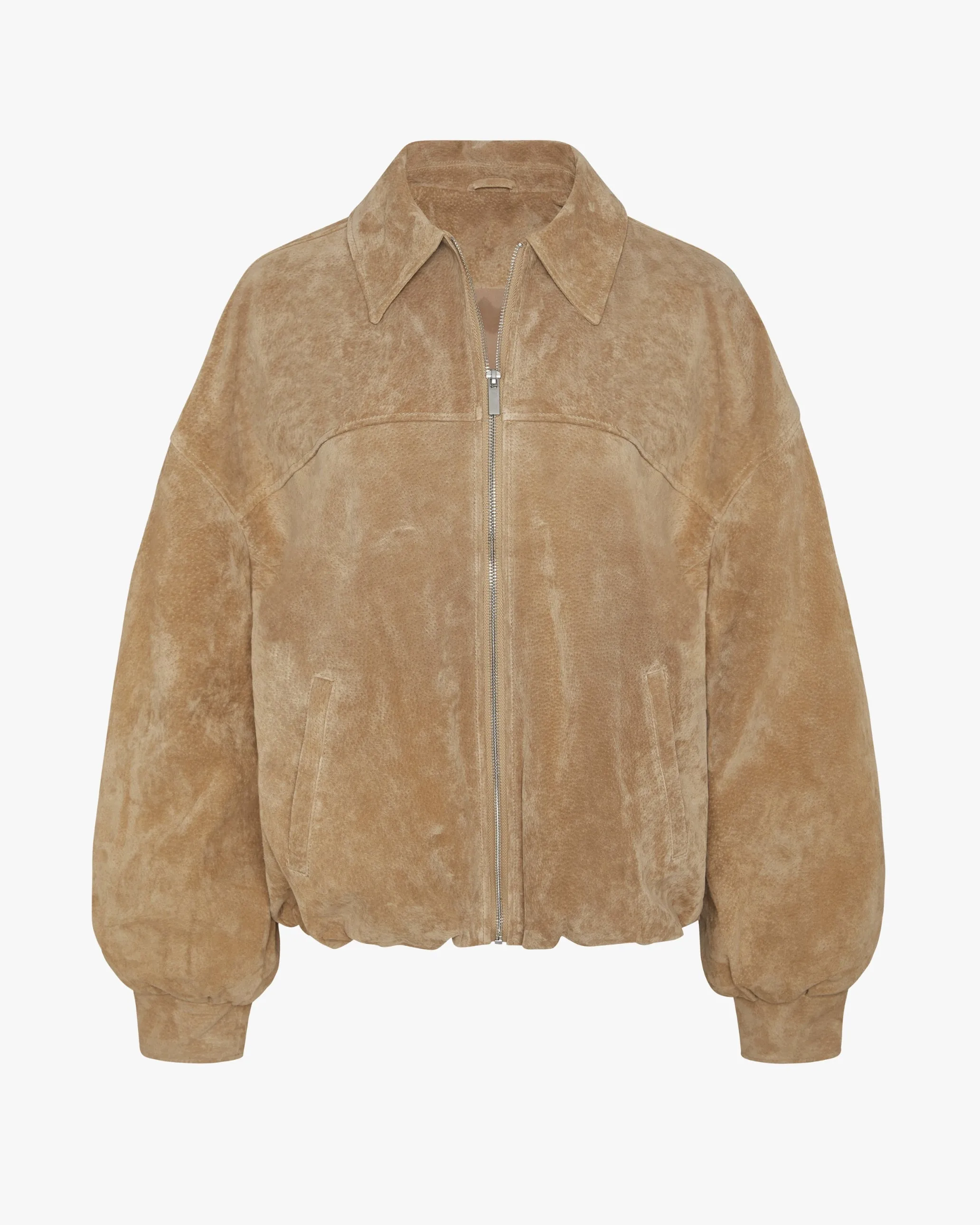 Premium Suede Bomber Jacket sold by WeWoreWhat product image thumbnail 3