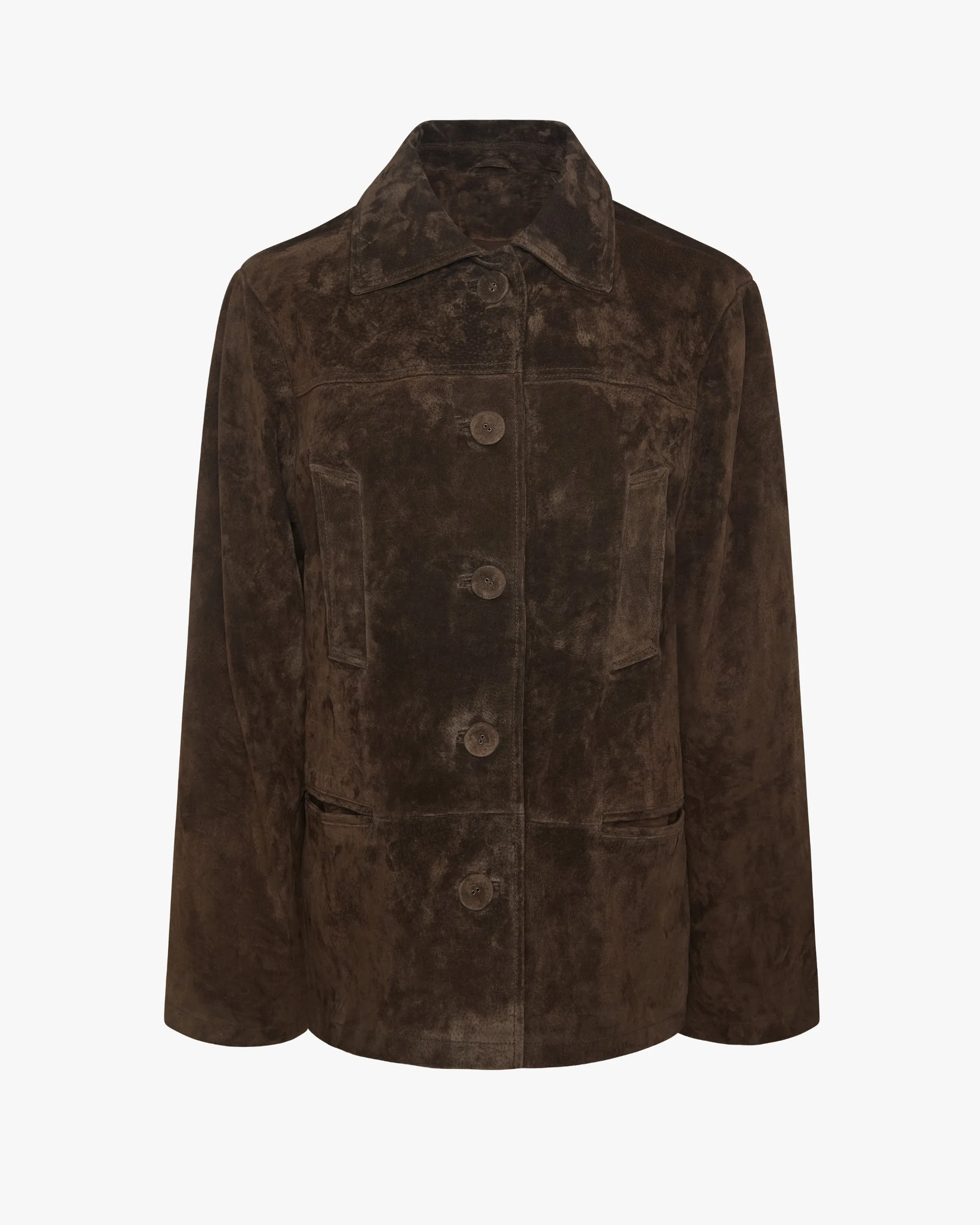 Premium Suede Button Front Jacket sold by WeWoreWhat product image thumbnail 3