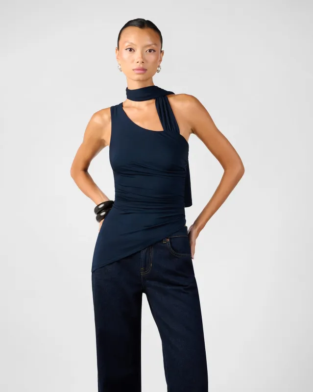 One Shoulder Draped Top sold by WeWoreWhat