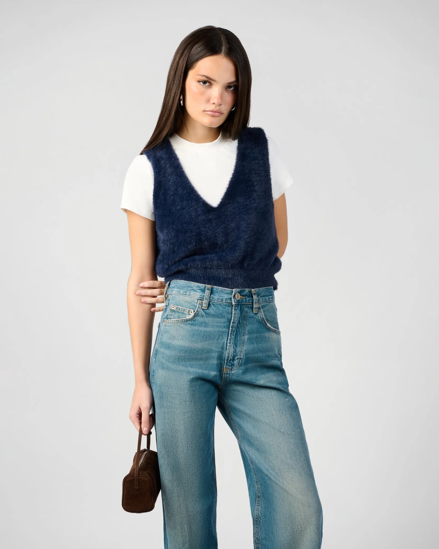 V Neck Sweater Vest sold by WeWoreWhat