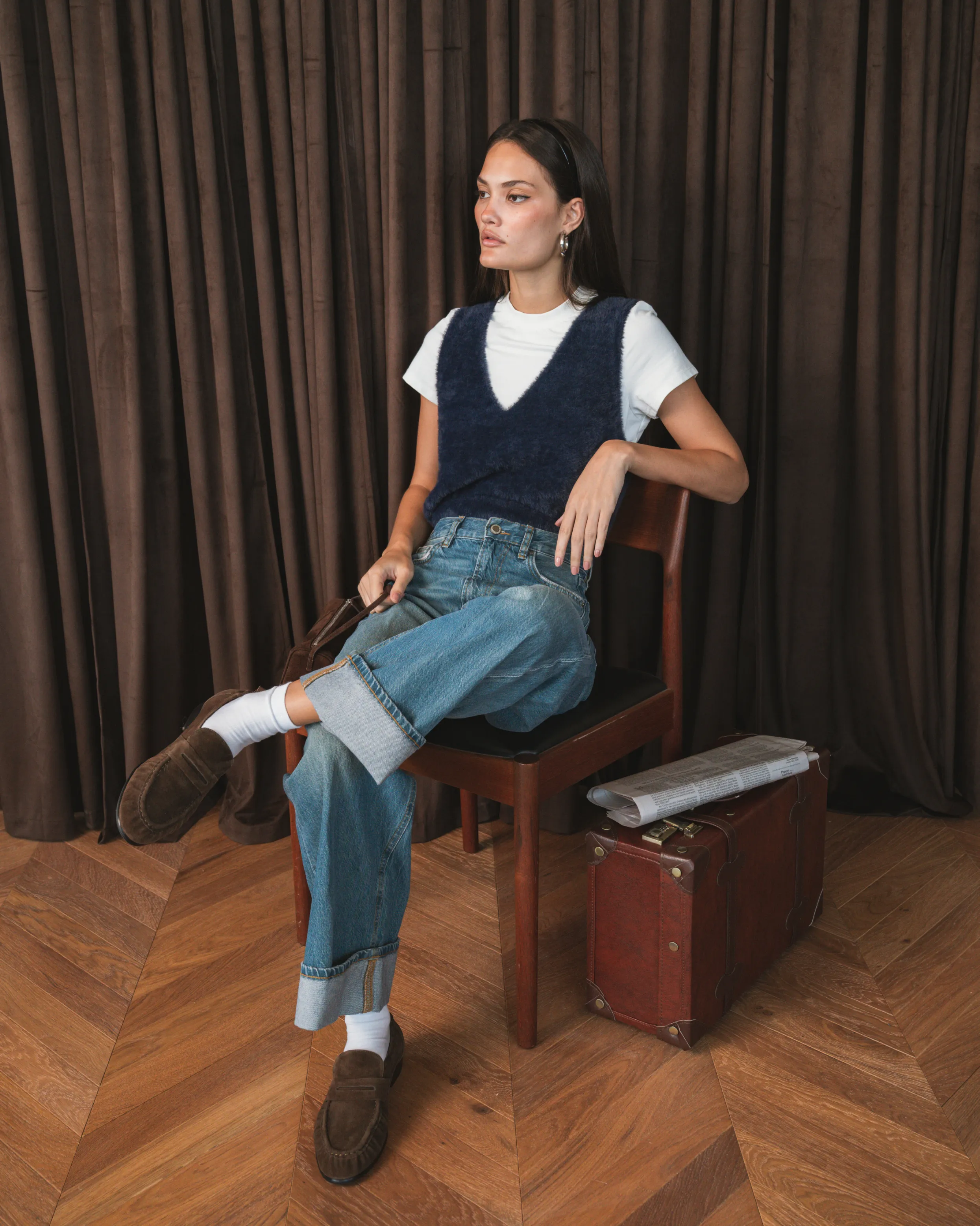 V Neck Sweater Vest sold by WeWoreWhat product image thumbnail 2