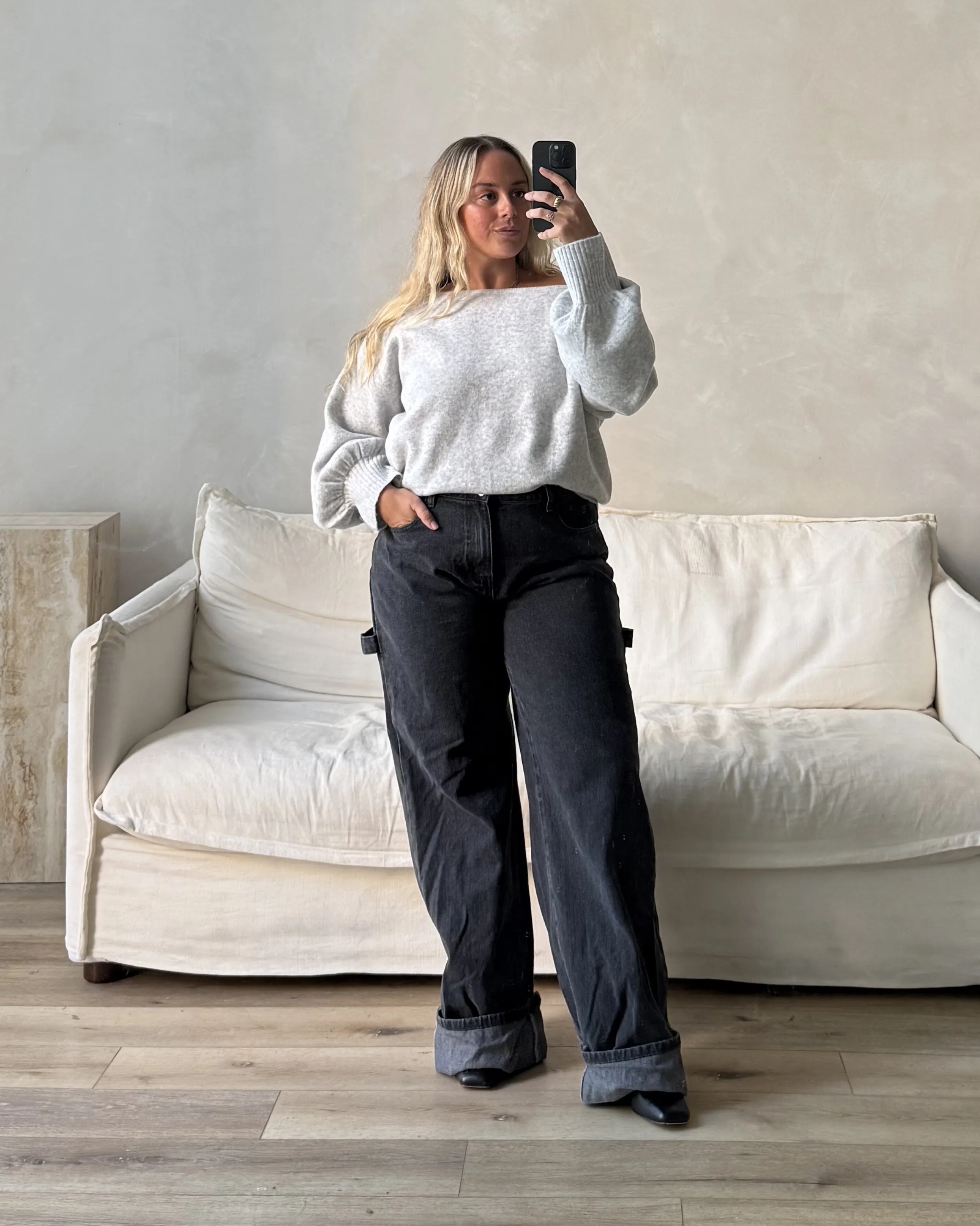 Off The Shoulder Balloon Sleeve Sweater sold by WeWoreWhat product image thumbnail 2