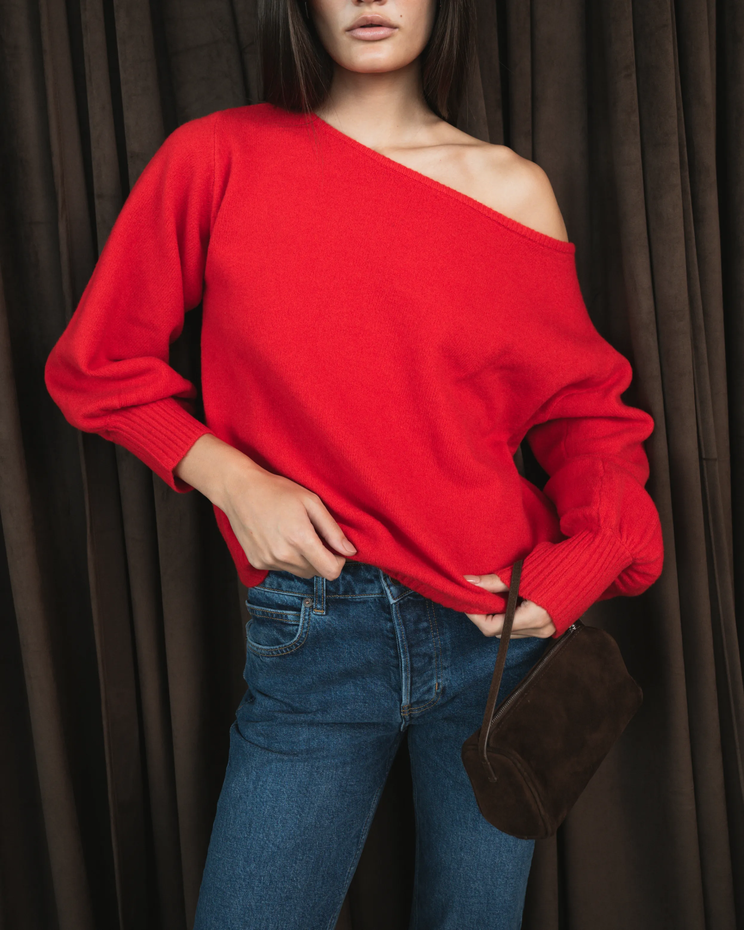 Off The Shoulder Balloon Sleeve Sweater sold by WeWoreWhat