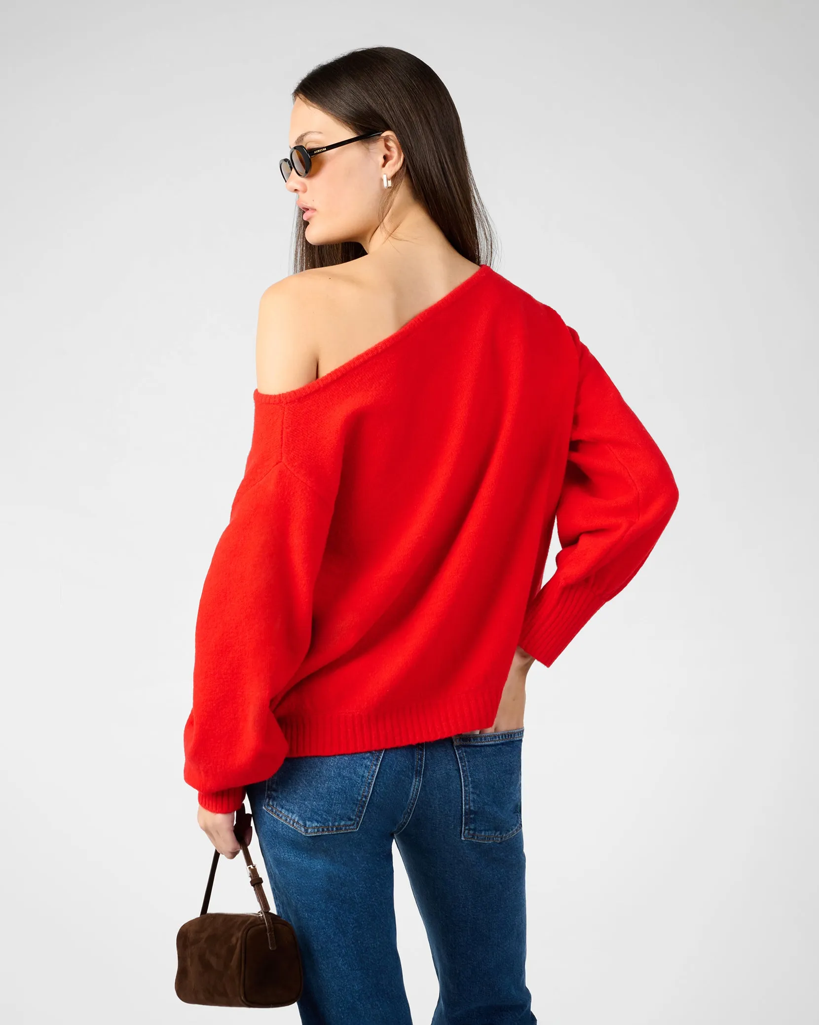 Off The Shoulder Balloon Sleeve Sweater sold by WeWoreWhat product image thumbnail 5