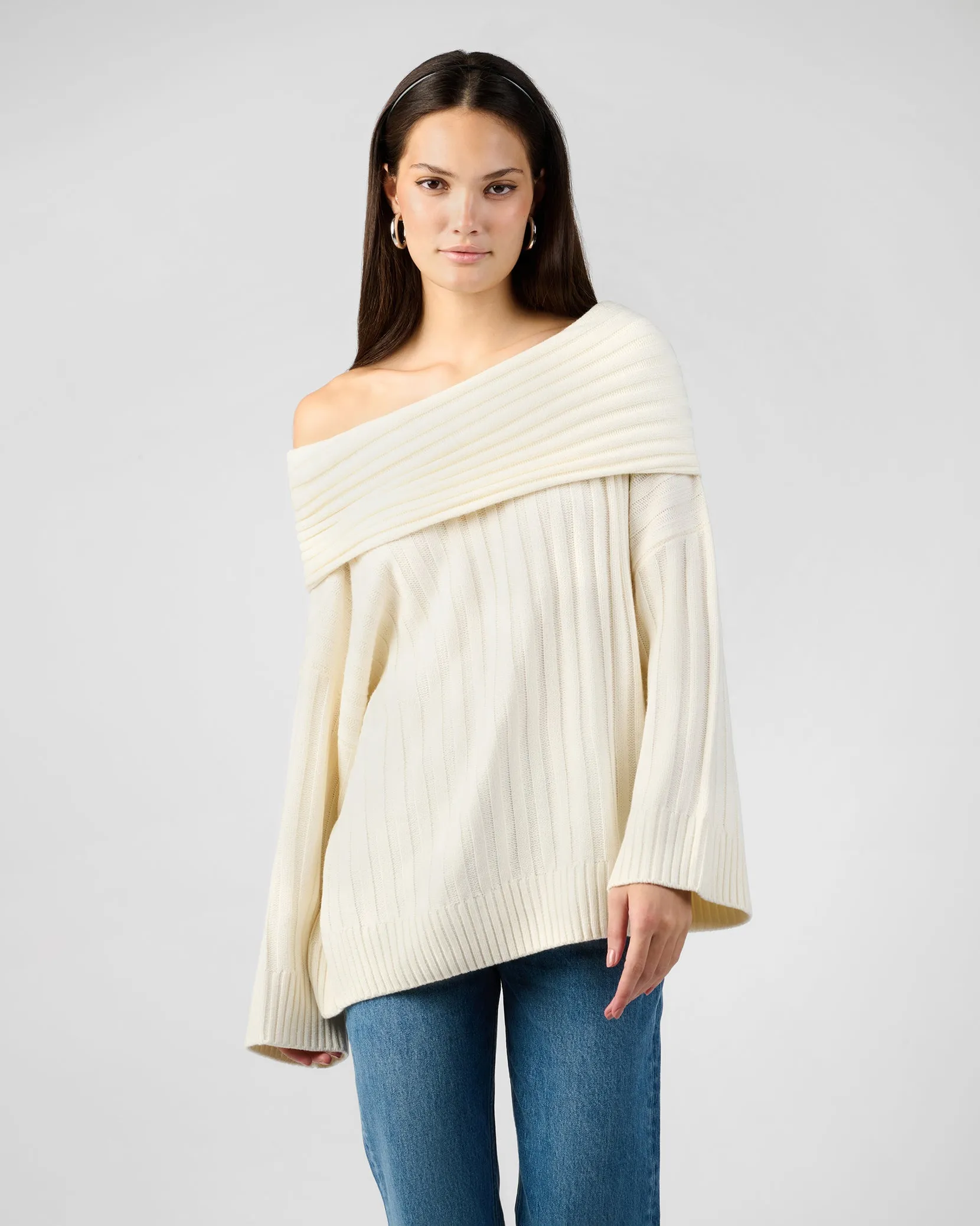 Oversized Off Shoulder Sweater sold by WeWoreWhat product image thumbnail 2
