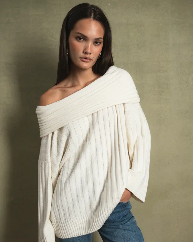 Oversized Off Shoulder Sweater made by WeWoreWhat