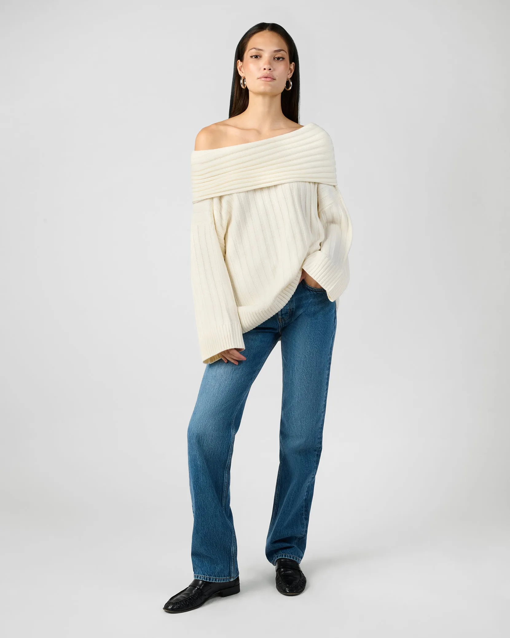 Oversized Off Shoulder Sweater sold by WeWoreWhat product image thumbnail 4