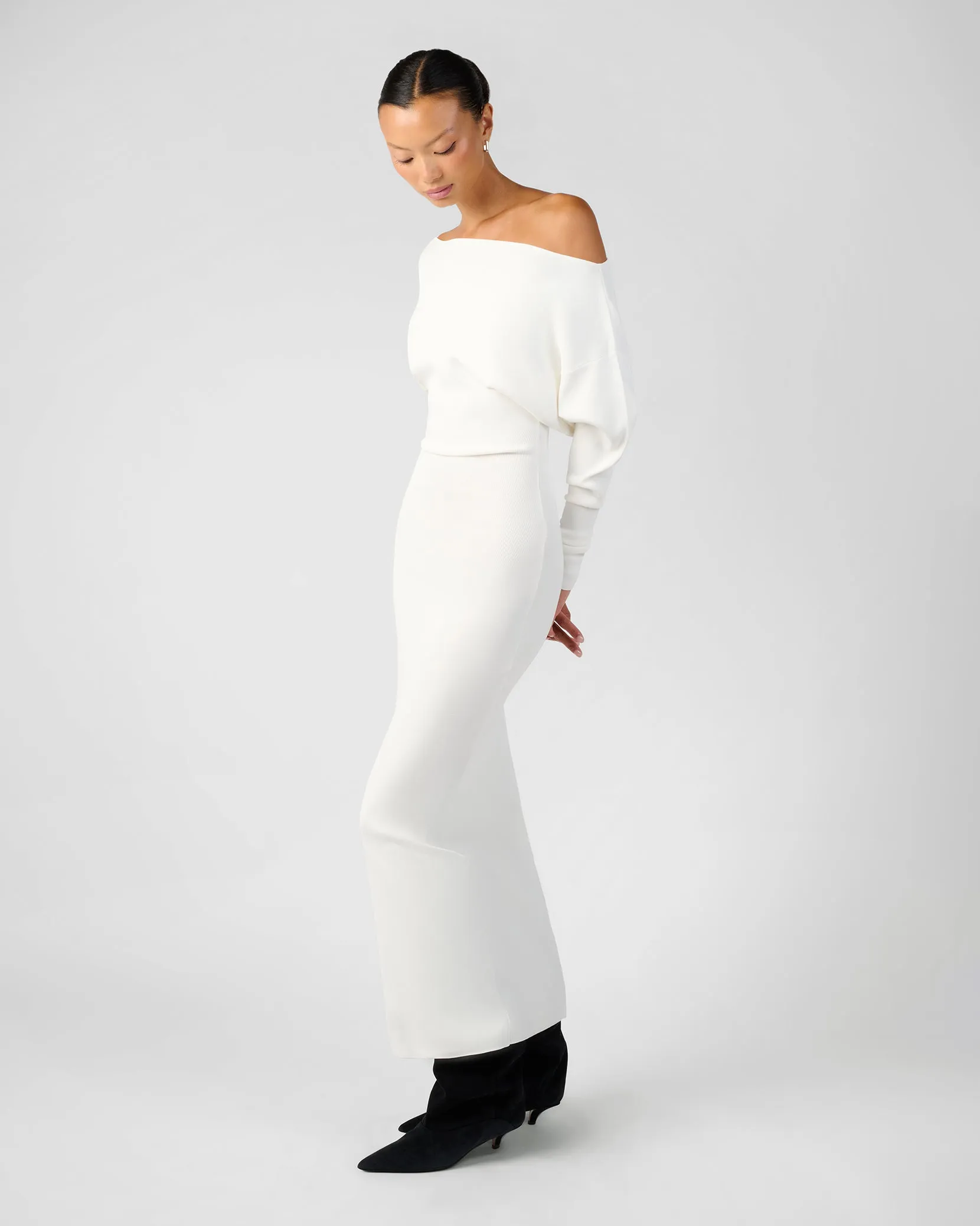 Off Shoulder Sweater Midi Dress sold by WeWoreWhat product image thumbnail 4