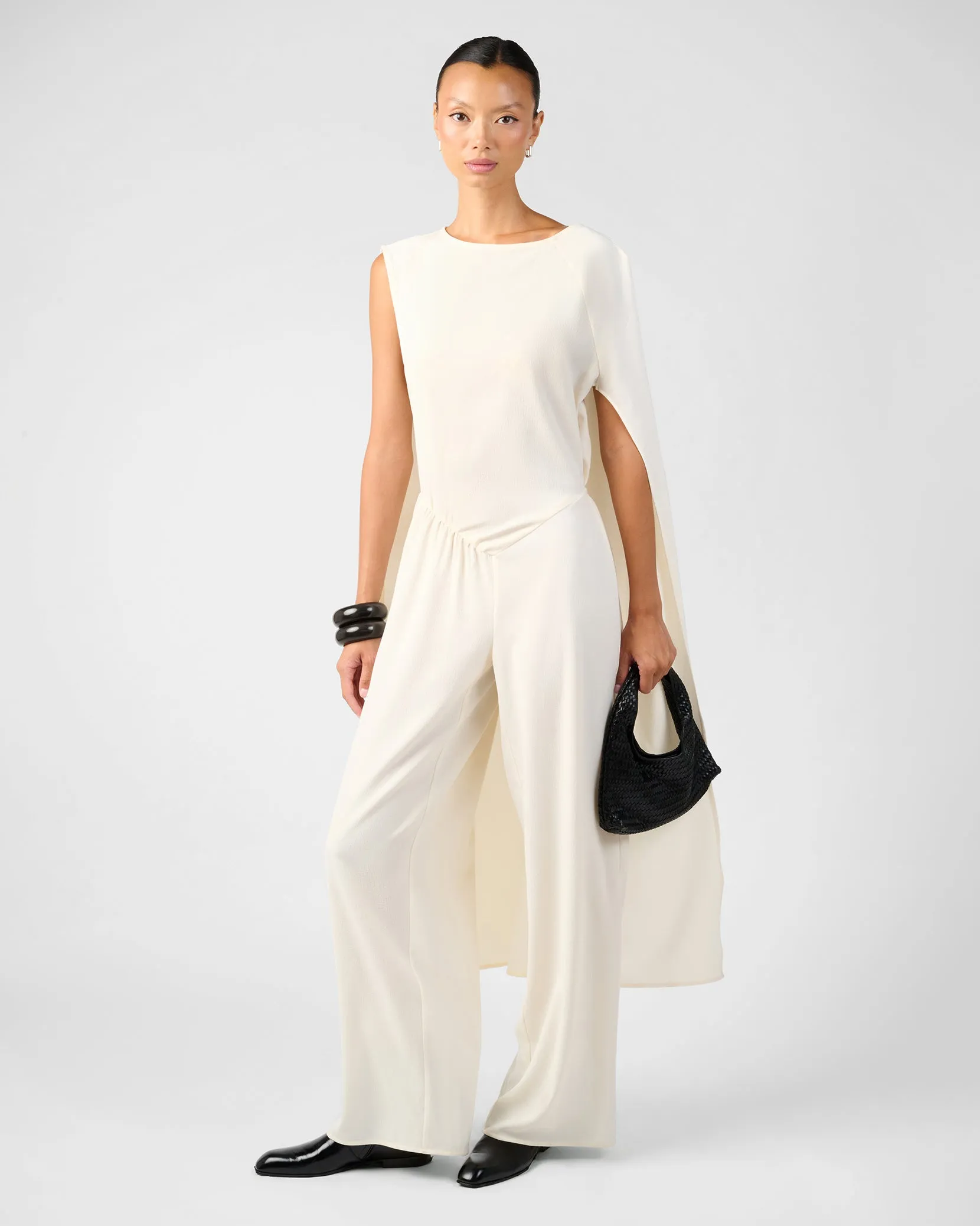 Draped Dolman Sleeve Jumpsuit sold by WeWoreWhat product image thumbnail 4