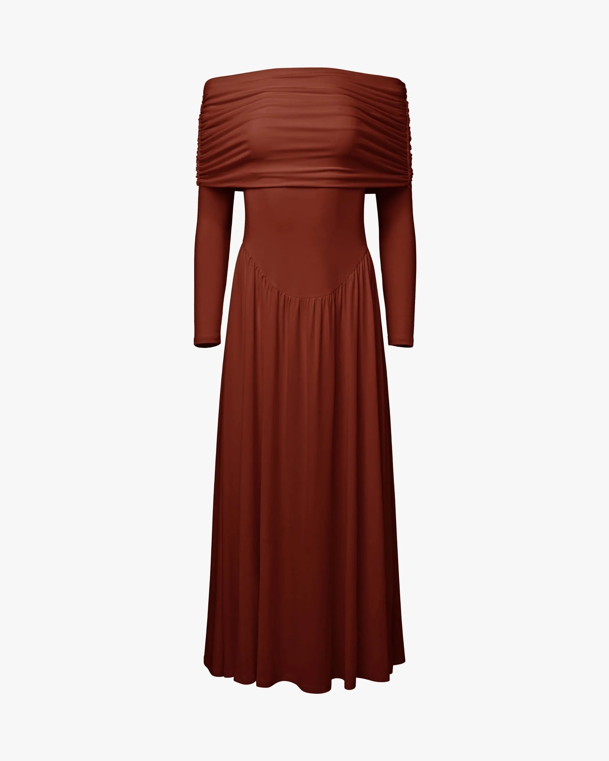 Off Shoulder Ruched Midi Dress sold by WeWoreWhat product image thumbnail 4
