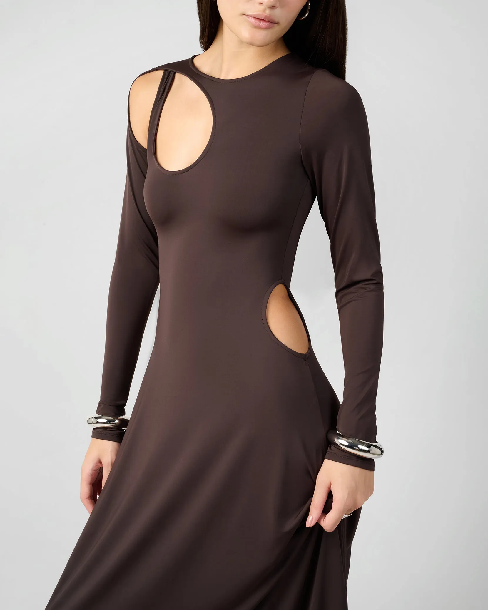 Cut Out Long Sleeve Maxi Dress sold by WeWoreWhat product image thumbnail 4