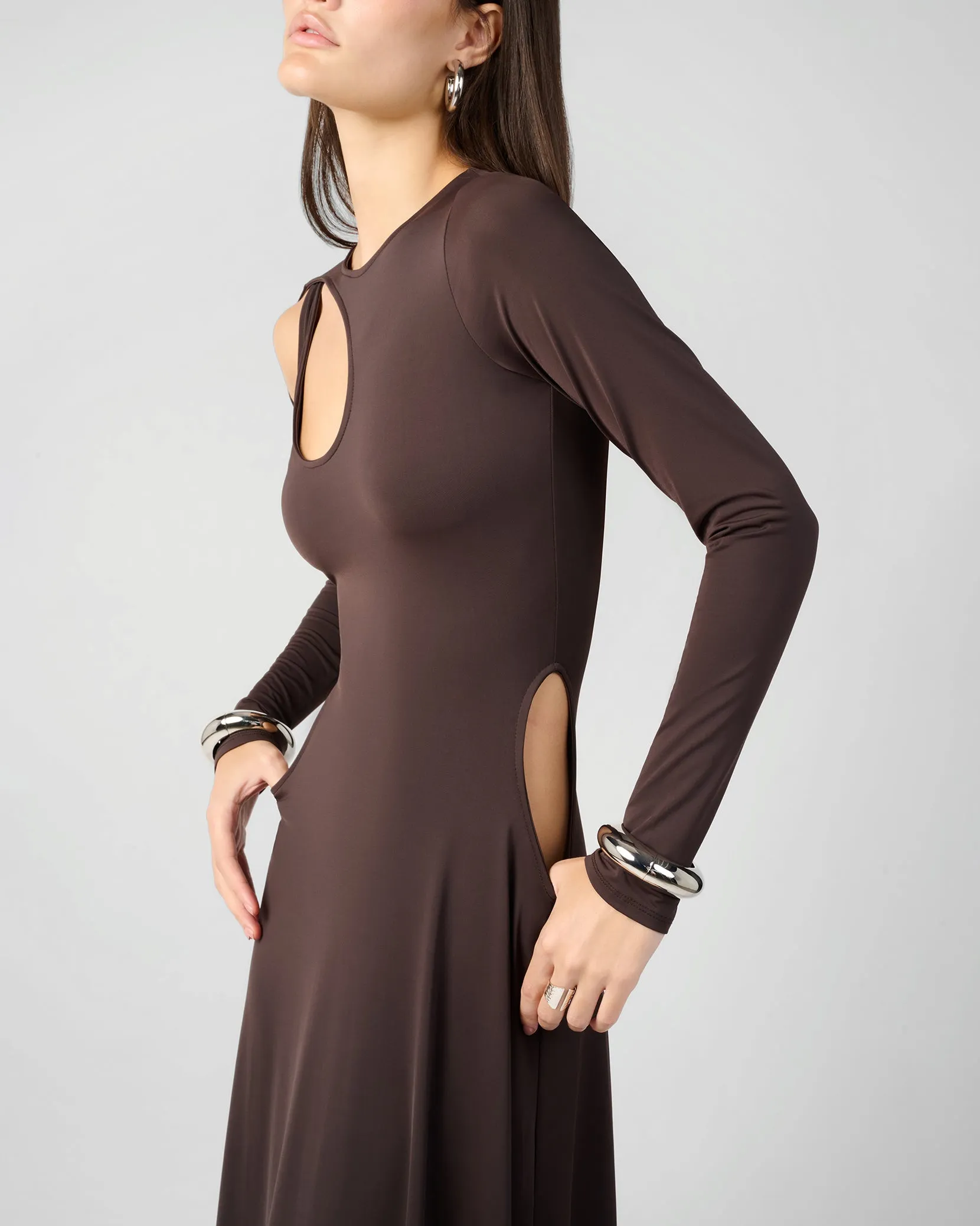 Cut Out Long Sleeve Maxi Dress sold by WeWoreWhat product image thumbnail 5
