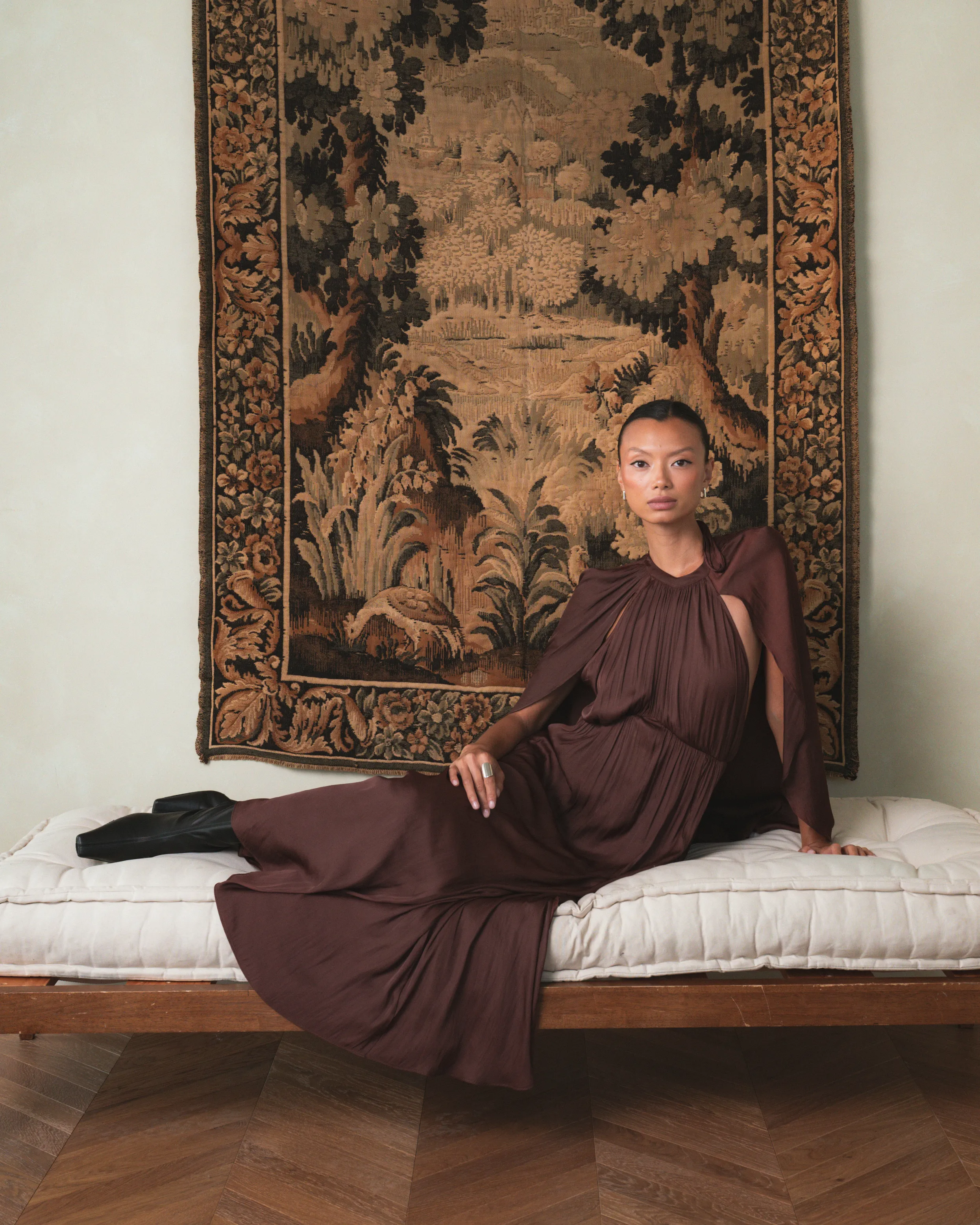 Halter Cape Midi Dress sold by WeWoreWhat