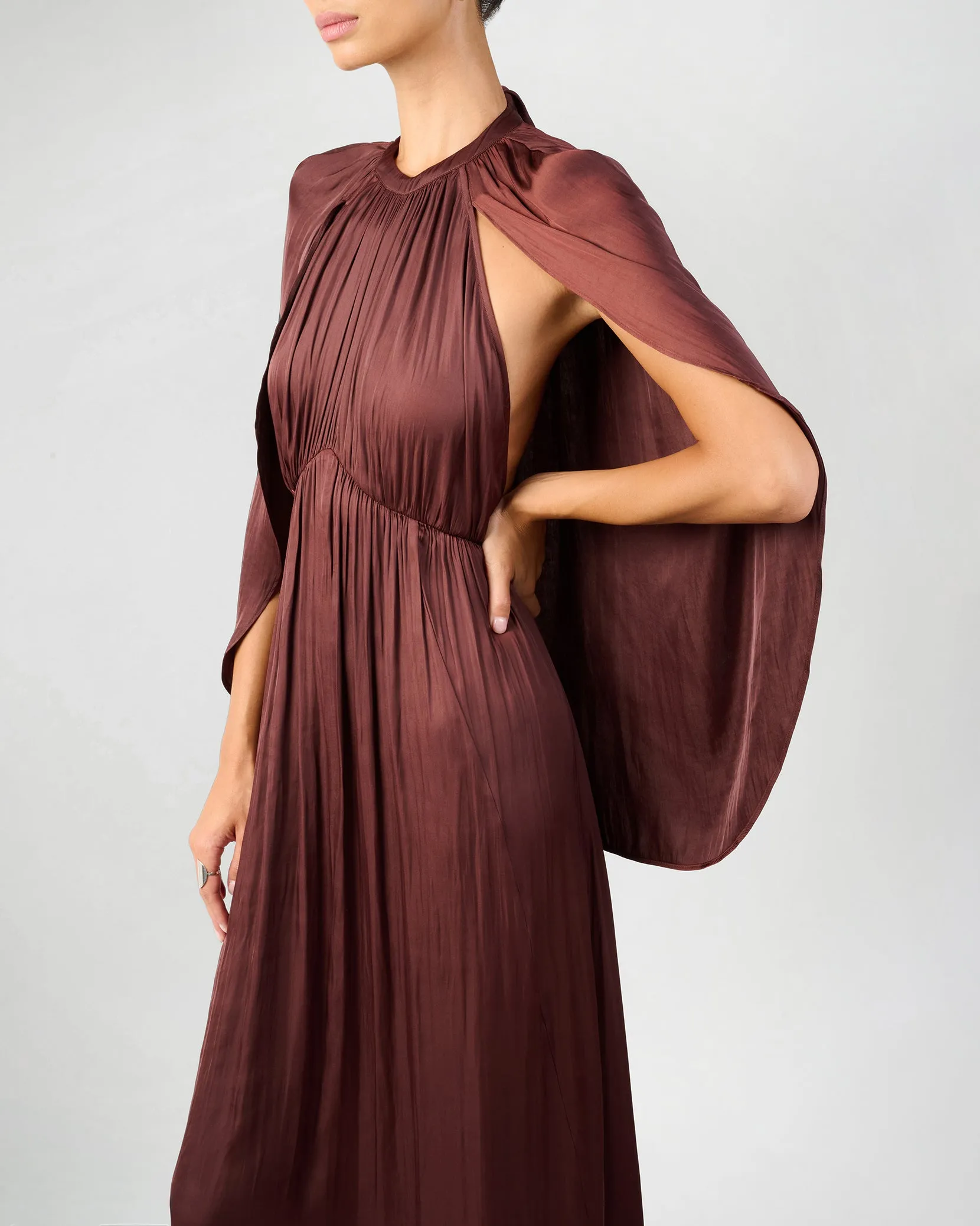 Halter Cape Midi Dress sold by WeWoreWhat product image thumbnail 5