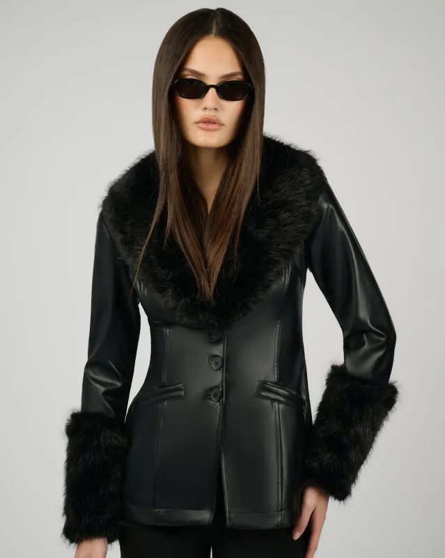 Fur Collar Jacket sold by WeWoreWhat