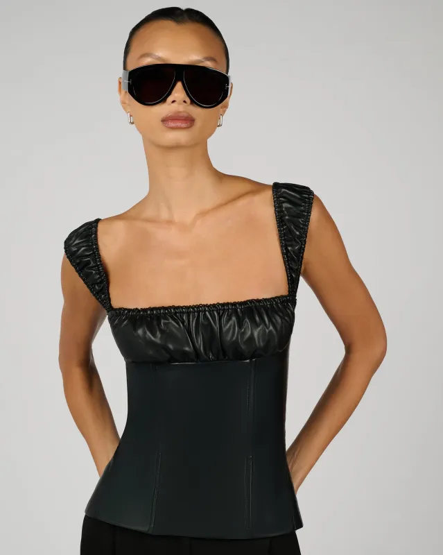 Wide Strap Ruched Cup Corset sold by WeWoreWhat