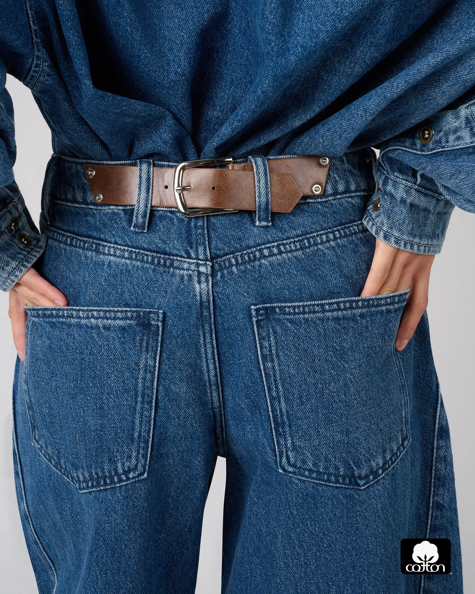 Mid Rise Barrel Jeans sold by WeWoreWhat product image thumbnail 5