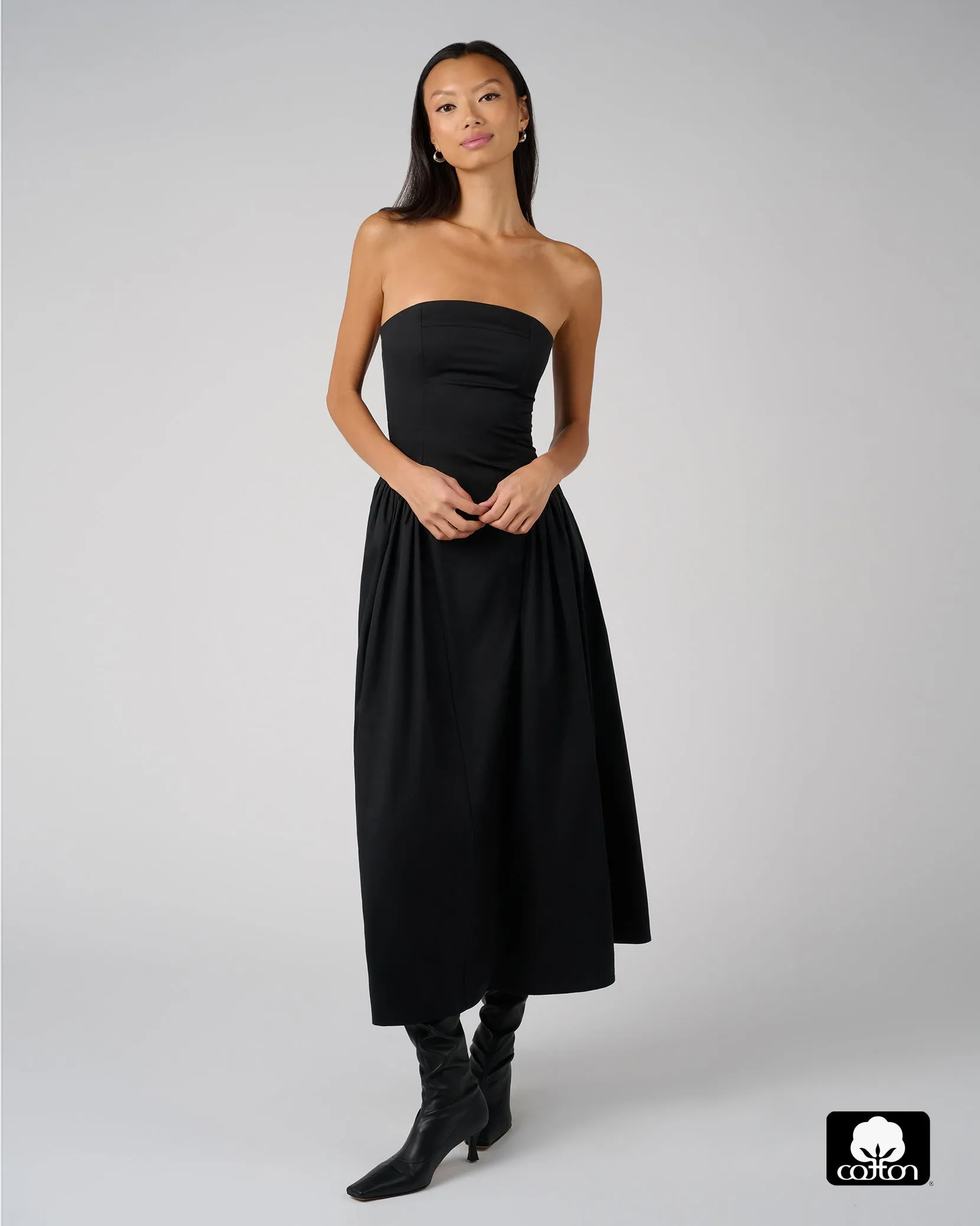 Strapless Corset Ruched Dress sold by WeWoreWhat