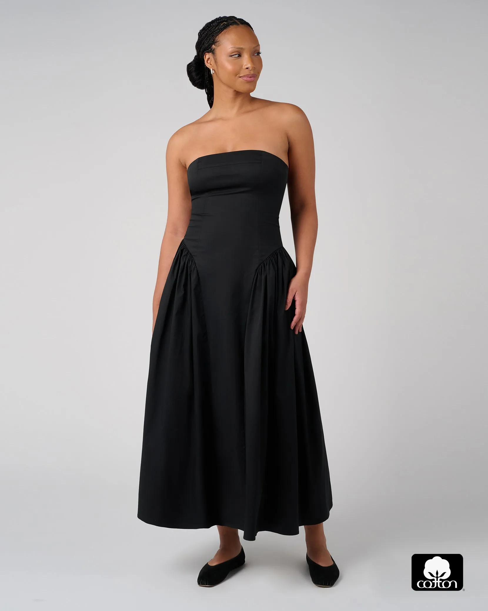 Strapless Corset Ruched Dress sold by WeWoreWhat product image thumbnail 4