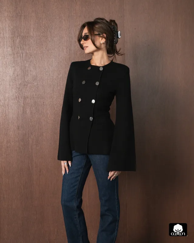 Cinched Waist Peplum Sweater sold by WeWoreWhat