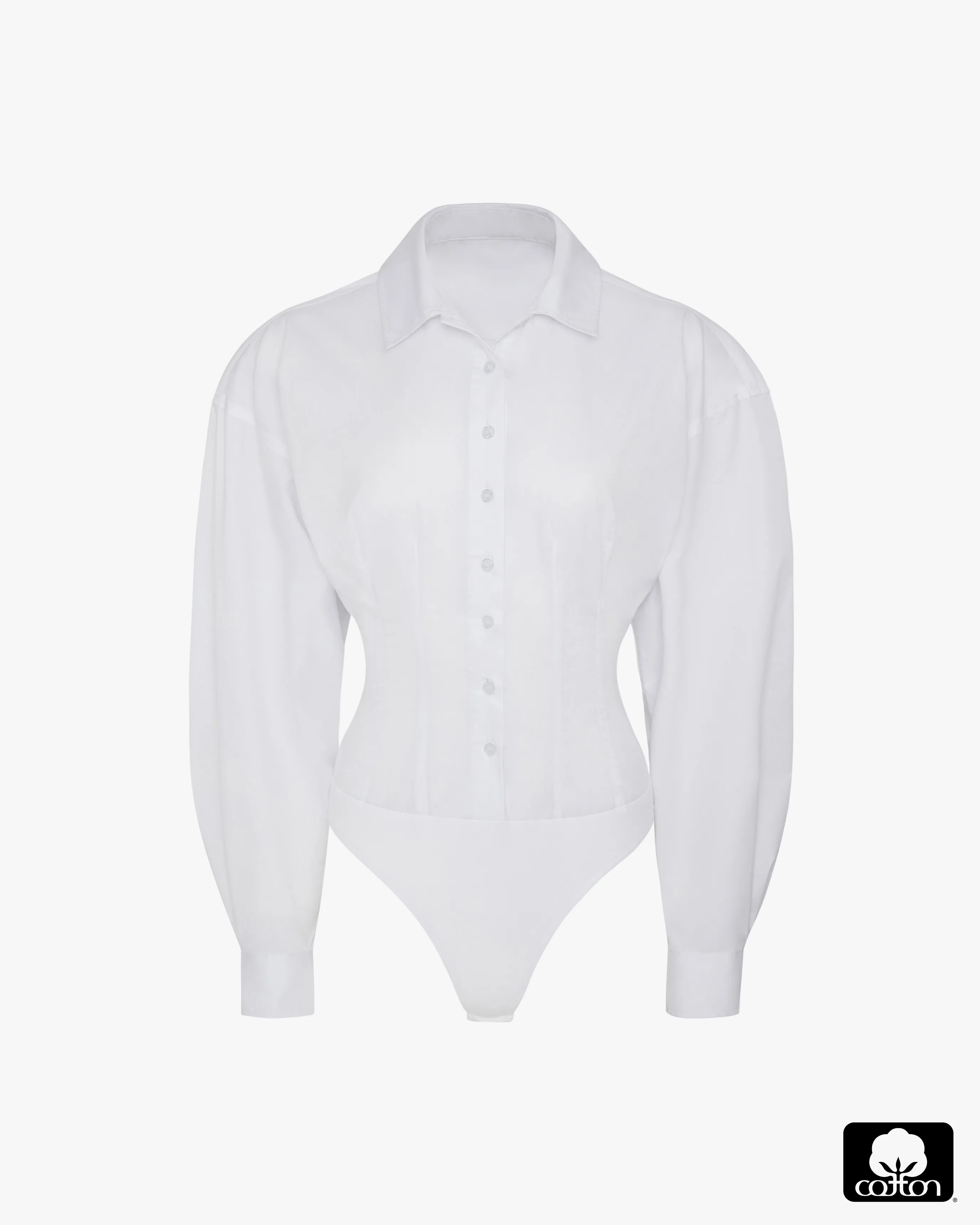 Balloon Sleeve Button Up Bodysuit sold by WeWoreWhat product image thumbnail 3