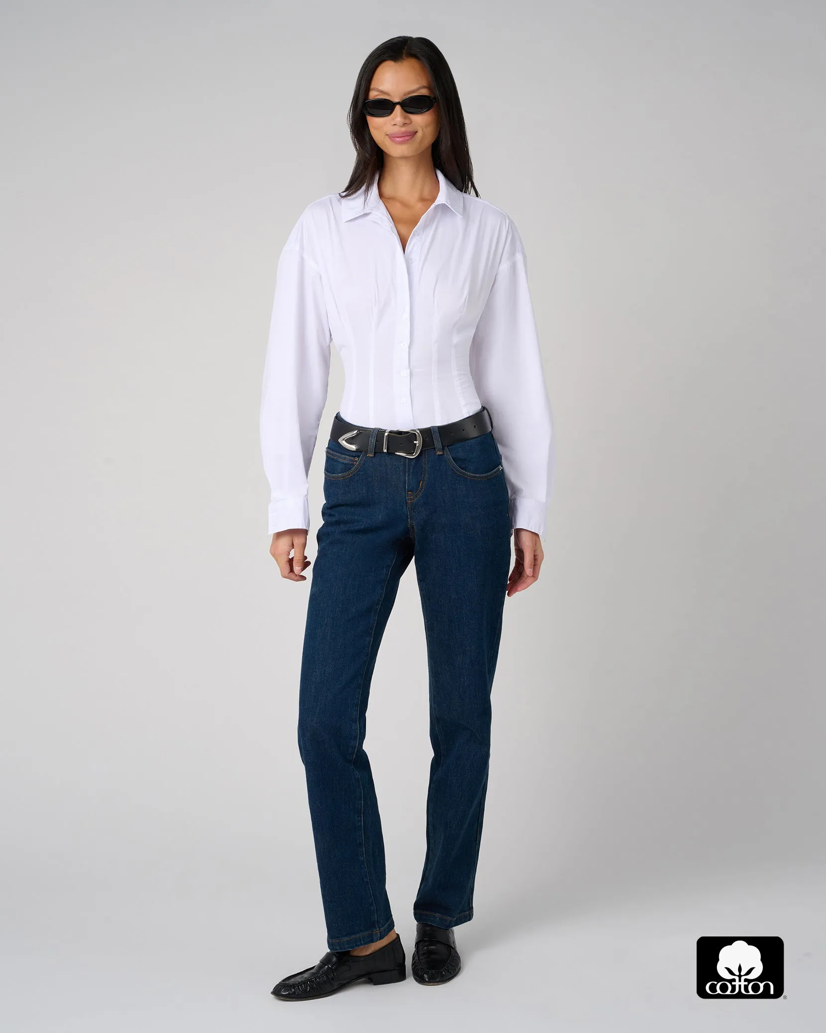 Balloon Sleeve Button Up Bodysuit sold by WeWoreWhat product image thumbnail 4