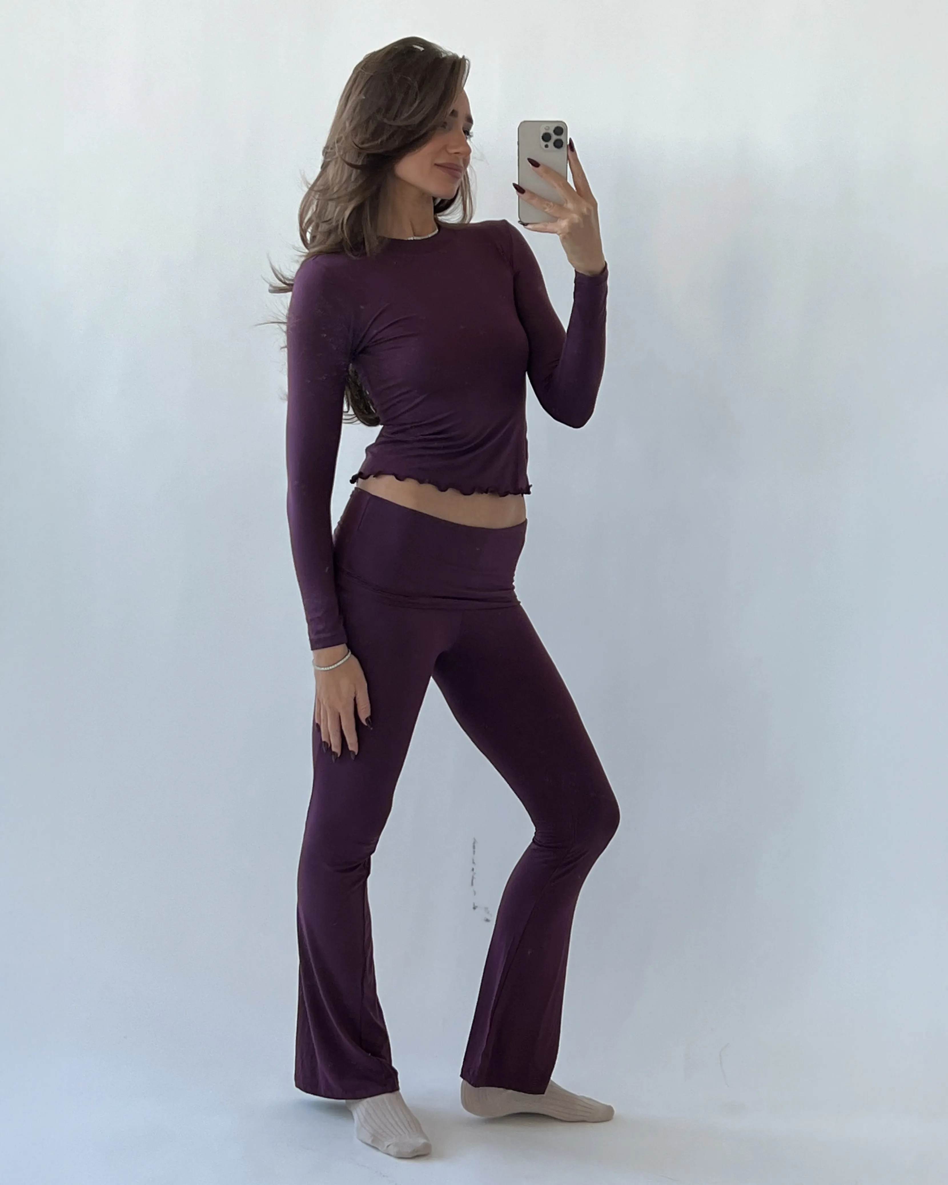 Fold-over Flare Pants sold by WeWoreWhat product image thumbnail 2