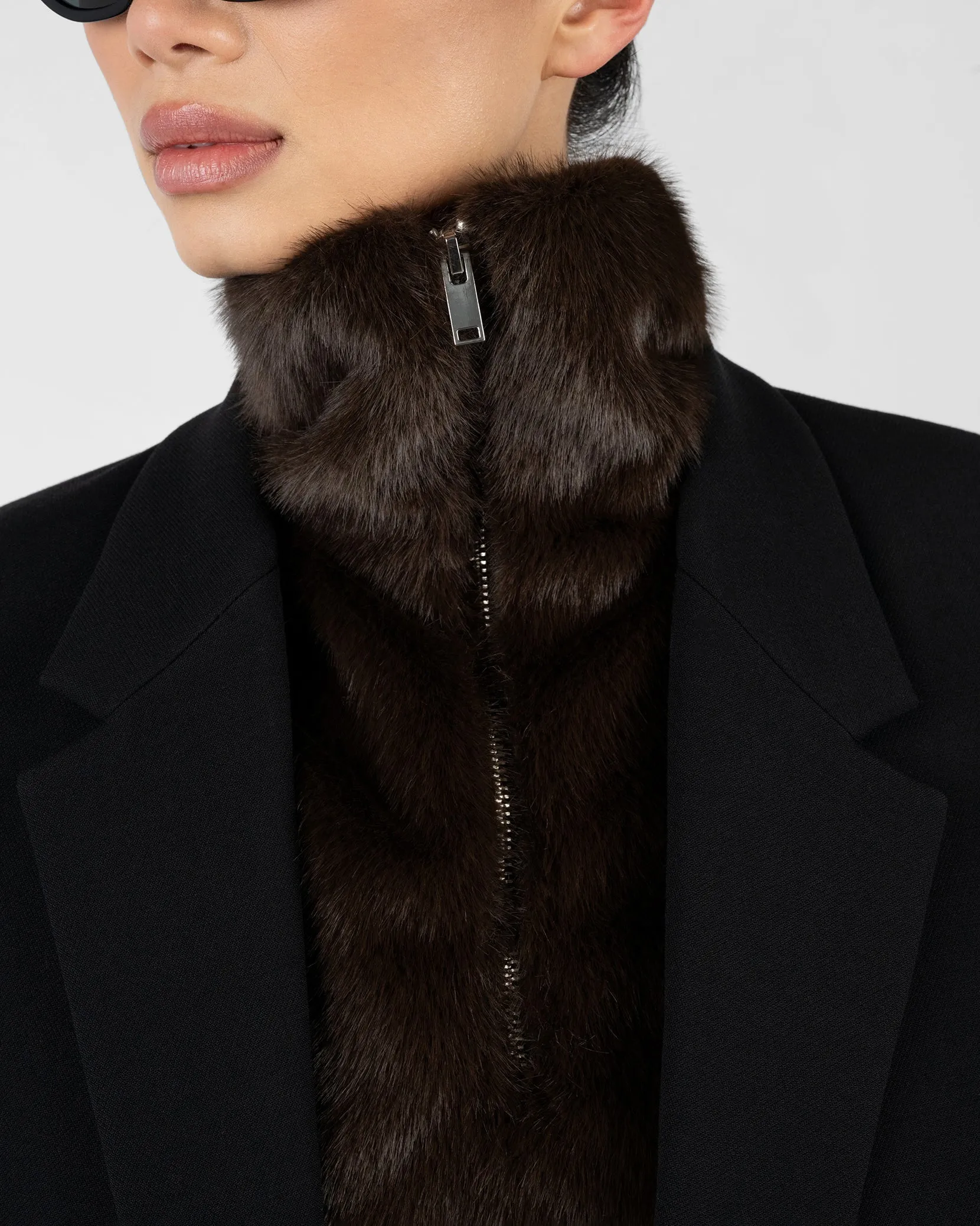 Faux Fur Mockneck Vest sold by WeWoreWhat product image thumbnail 5