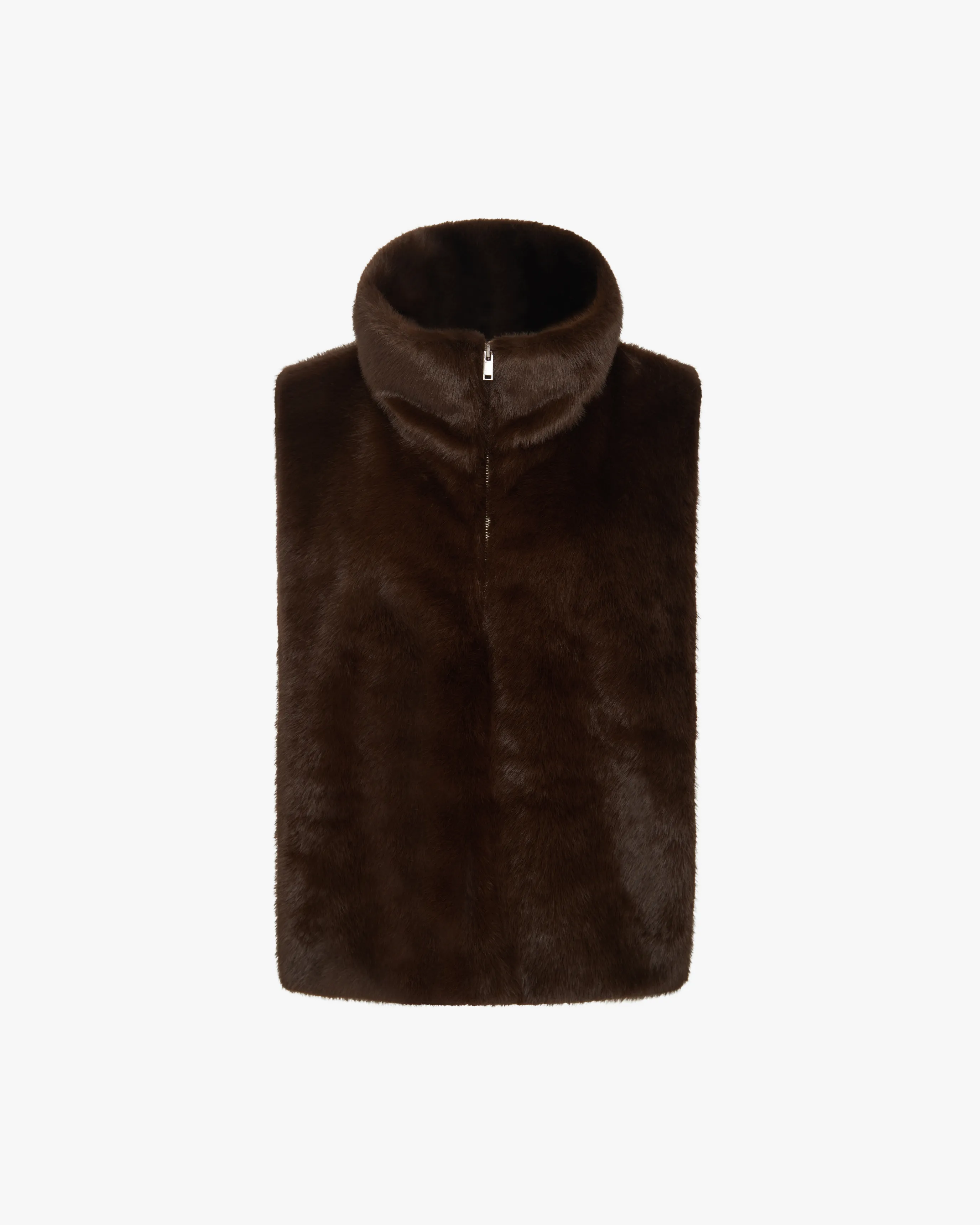 Faux Fur Mockneck Vest sold by WeWoreWhat product image thumbnail 3