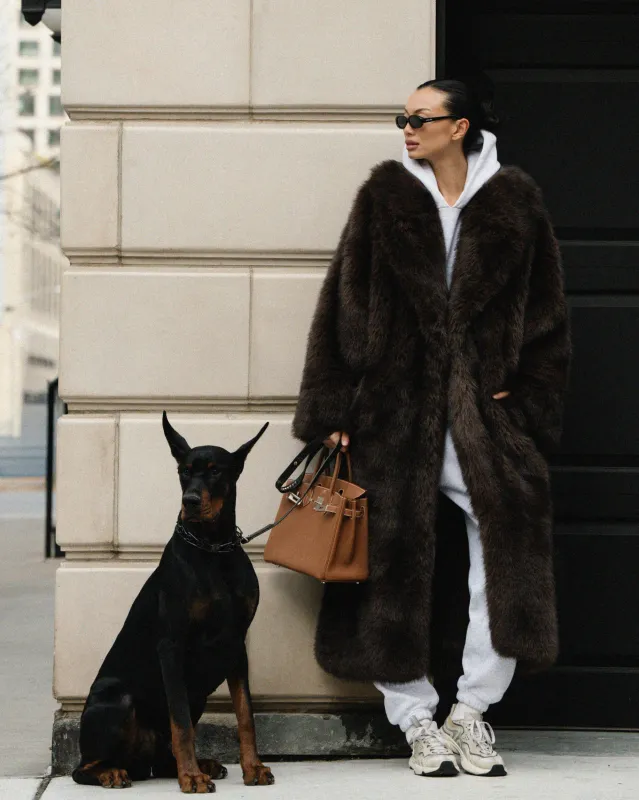 Long Faux Fur Jacket sold by WeWoreWhat